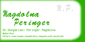 magdolna peringer business card